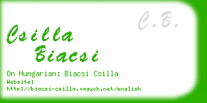 csilla biacsi business card